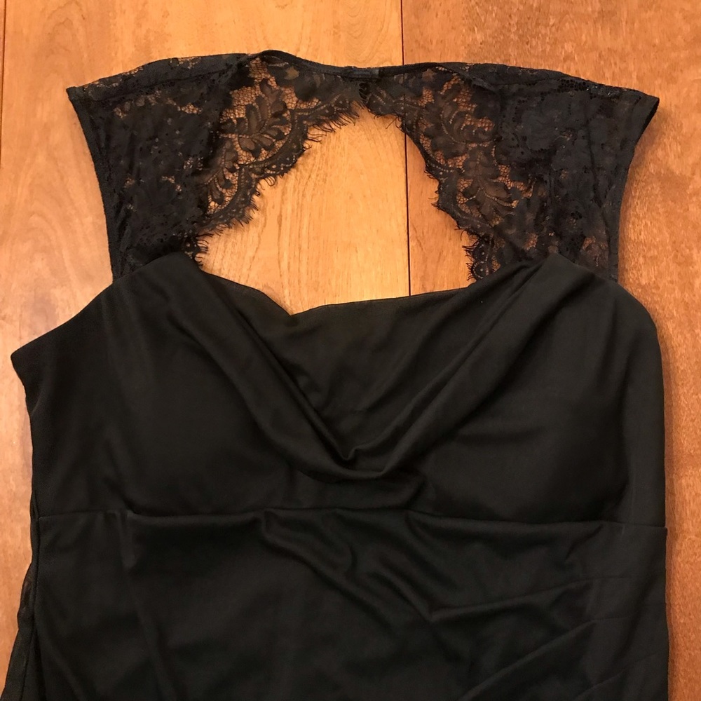Black Lace Key Hole Dress